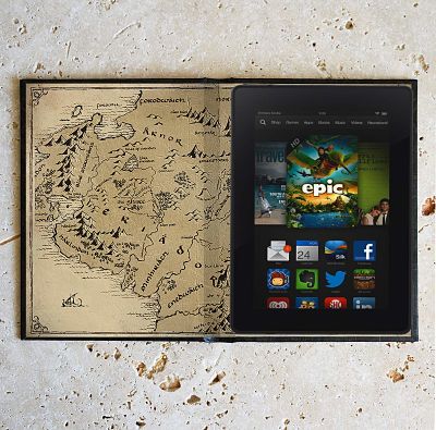 The Hobbit bookish kindle cover with a map