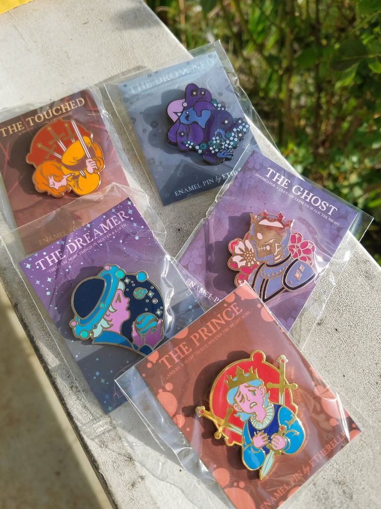 Hamlet inspired pins