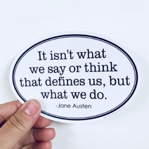 Jane Austen quote sticker