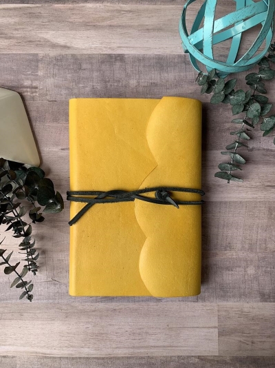mustard leather bible cover