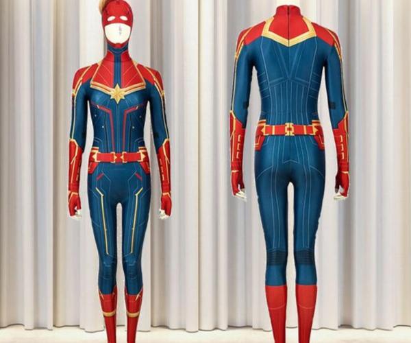 Captain Marvel Jumpsuit from Marvel Costumes | bookriot.com
