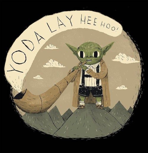 Star Wars Puns Yodeling Yoda shirt