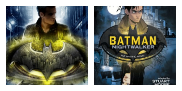 Batman: Nightwalker adaptation side-by-side covers