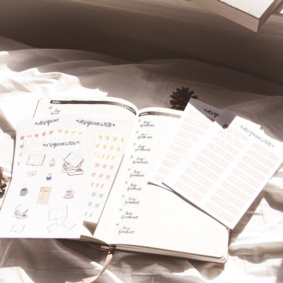 Book Tracker Stickers For Bullet Journal