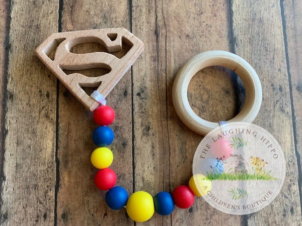 superman teething toy