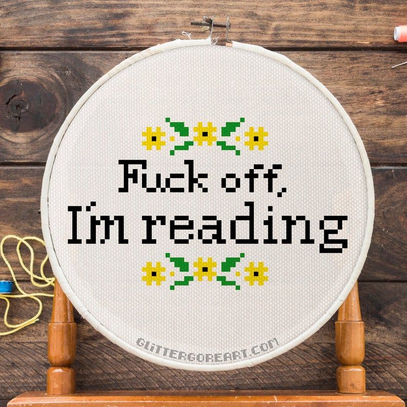 Starter Cross Stitch for Beginners. Adult Cross Stitch Kit. Fuck