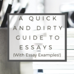 A Quick And Dirty Guide To Essays  With Essay Examples   - 34