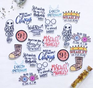 assorted Harry Potter stickers