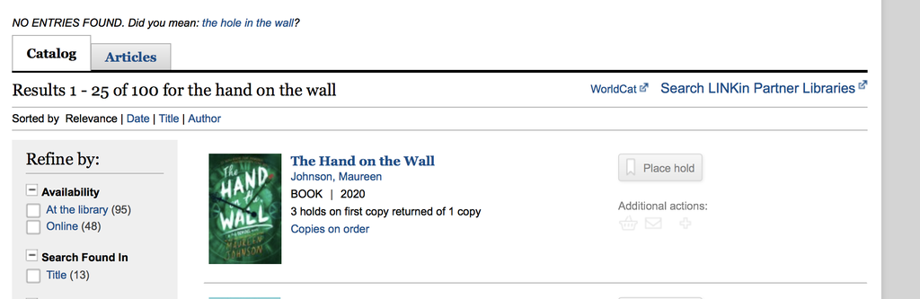 Download e-book The hand on the wall release date For Free