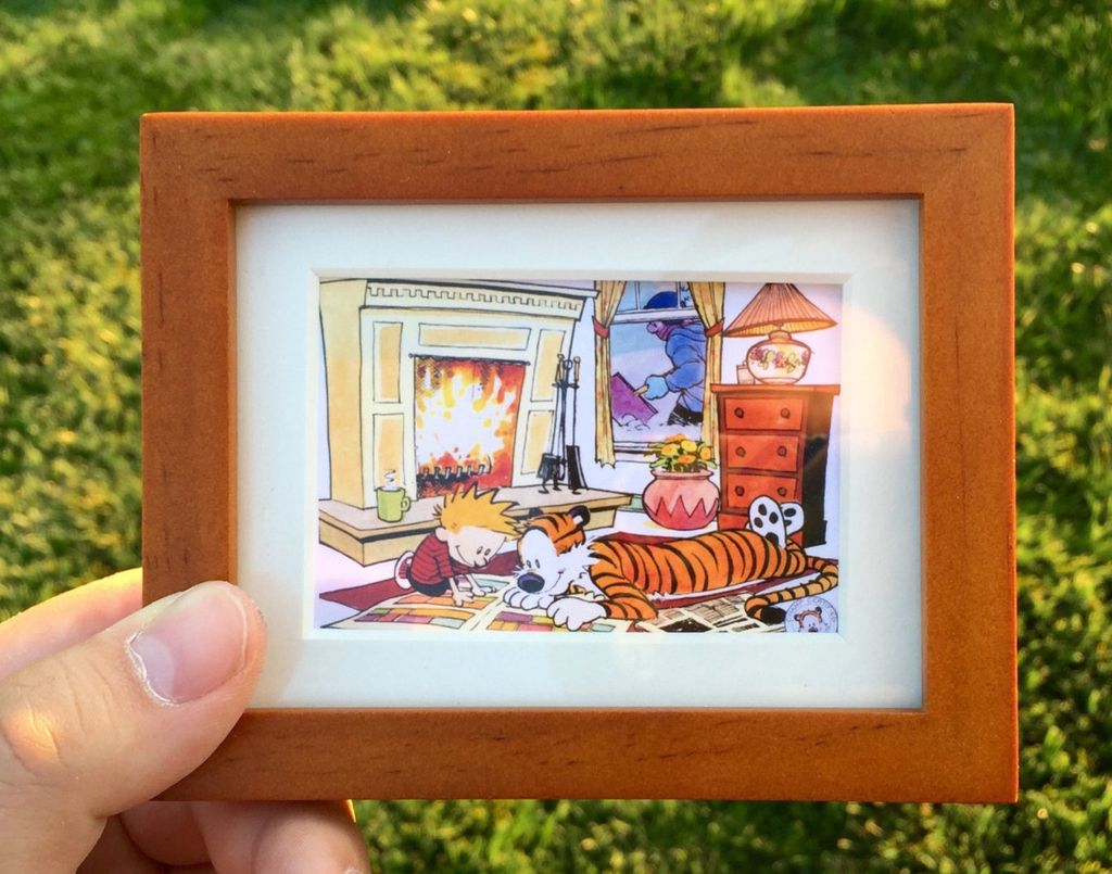Mini framed Calvin and Hobbes art