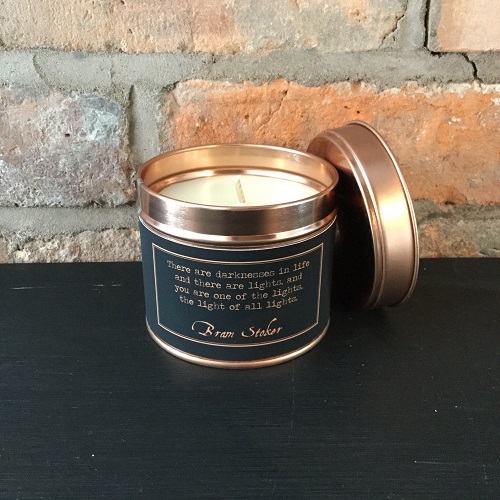 literary candle quote dracula themed gifts