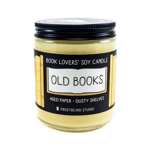 soy book-scented candle from Frostbeard