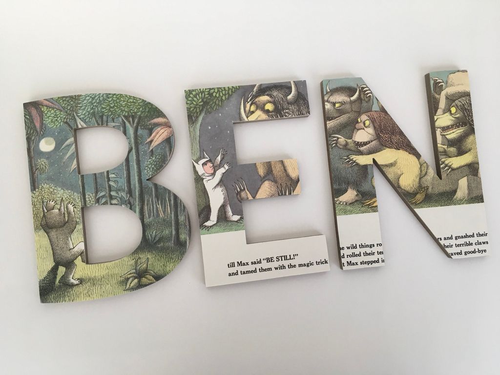 Where the Wild Things Are personalized wall letters from Etsy https://www.etsy.com/listing/482030887/where-the-wild-things-are-custom-letters?ref=shop_home_active_15