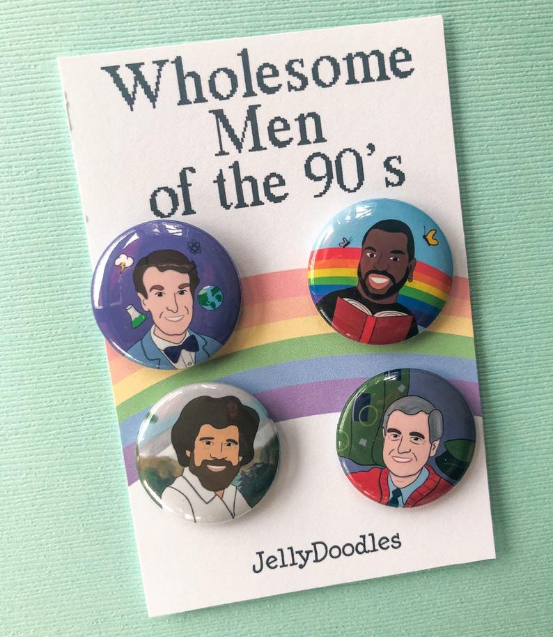 Wholesome Men of the 90's button set