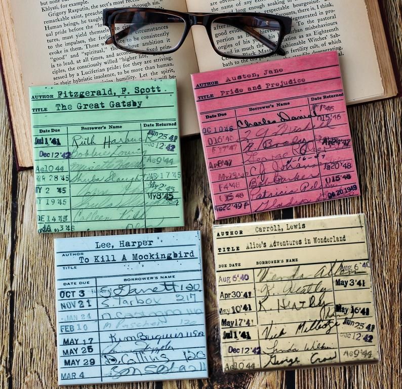 Check Out These Library Checkout Card Inspired Gifts - 49