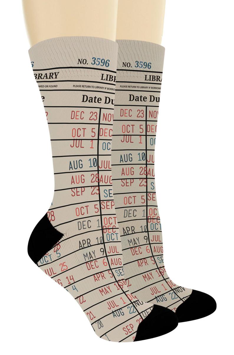 Library due date socks