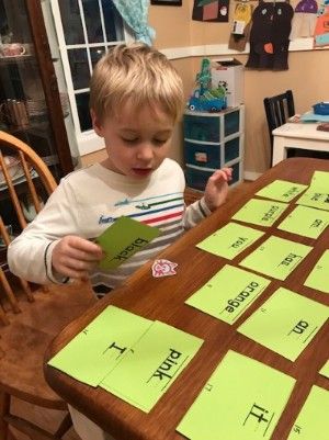 Hide and Seek Sight Word game, photo taken by the author