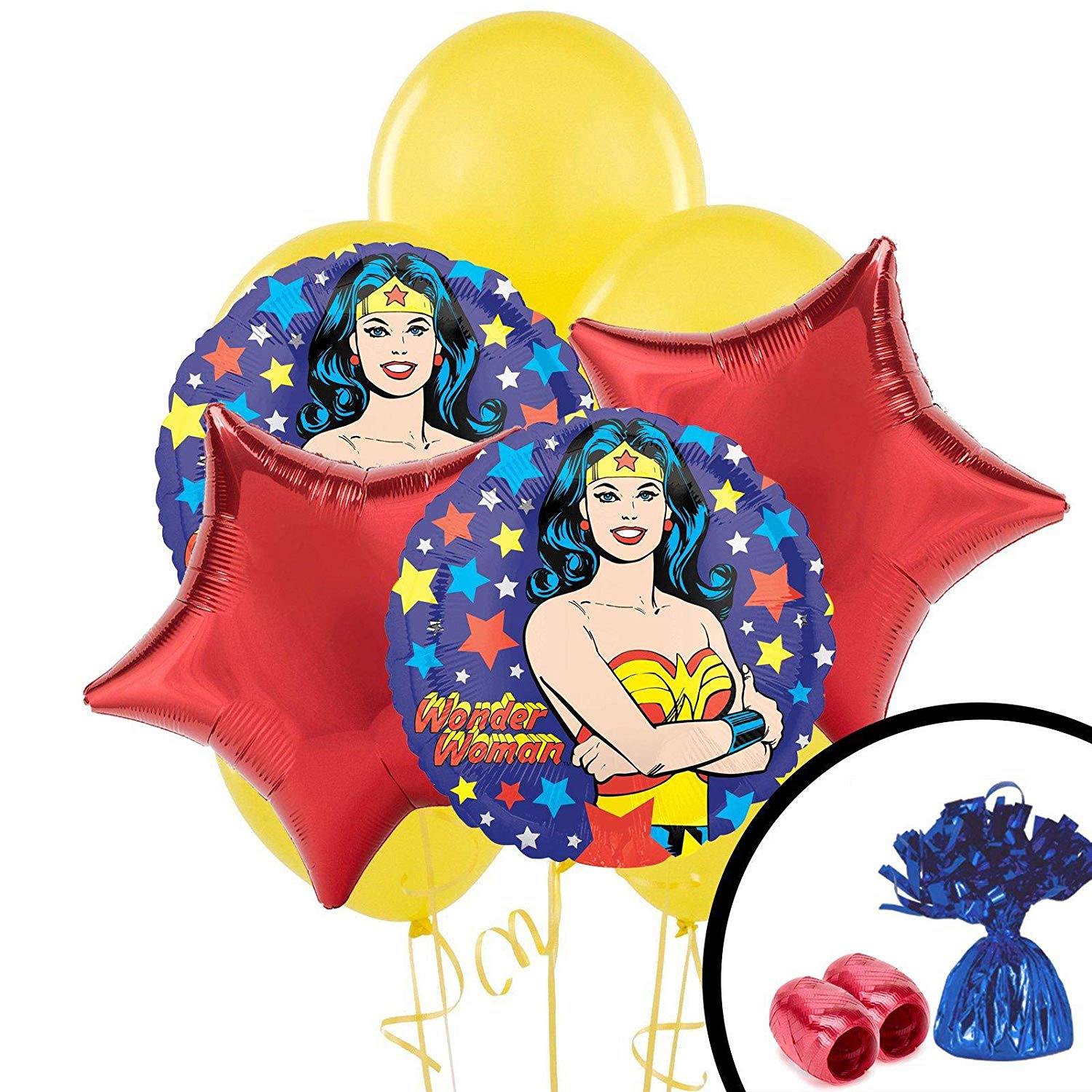 Wonder Woman balloon bouquet