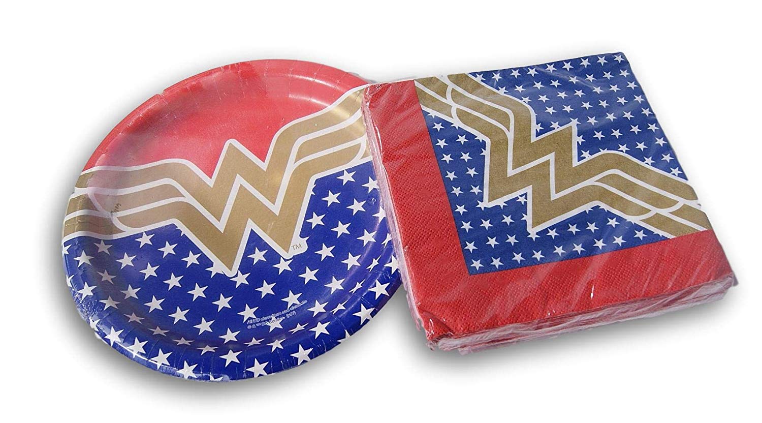 Wonder Woman plates and napkins