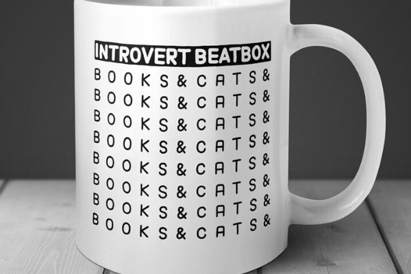 Introvert Beatbox Mug from Etsy Finds for Bookish Introverts | bookriot.com