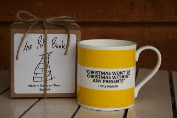 Christmas Mug from All The LITTLE WOMEN Etsy Finds | bookriot.com