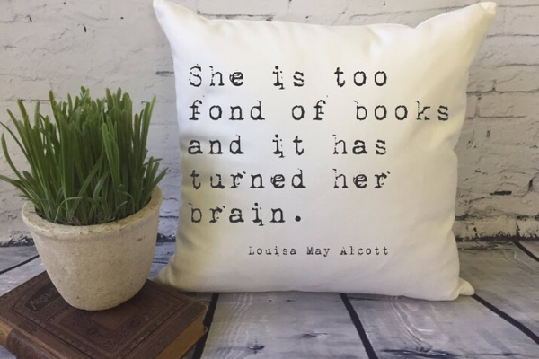 She is Too Fond of Books from All The LITTLE WOMEN Etsy Finds | bookriot.com