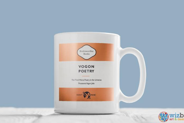 Vogon Poetry Mug from Penguin Book Mugs | bookriot.com