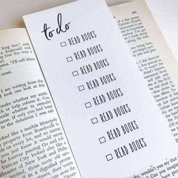 Reading To Do List Bookmark