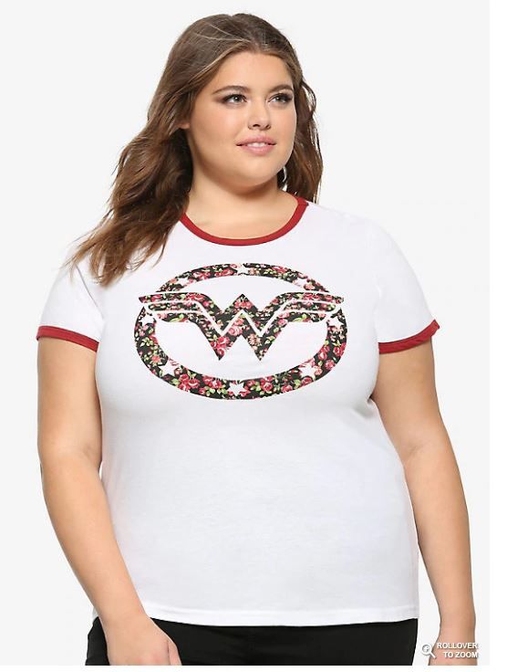 https://www.hottopic.com/product/dc-comics-wonder-woman-floral-logo-girls-ringer-t-shirt-plus-size/12730665.html