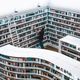 library shelves from above