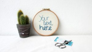 Embroidery Wall Art Book Quote