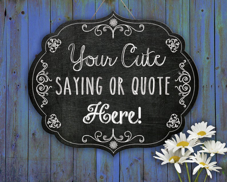Chalkboard Sign Book Quote