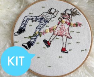 Reading Together Embroidery Kit