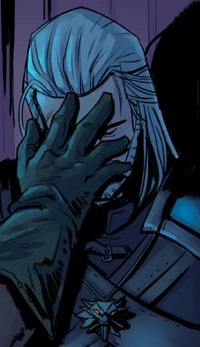 image of Geralt of Rivia The Witcher facepalm