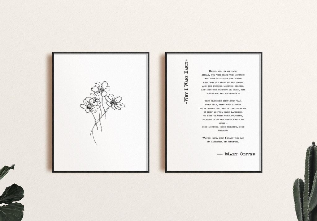 Mary Oliver Prints To Bring Nature, Healing, and Inspiration To 