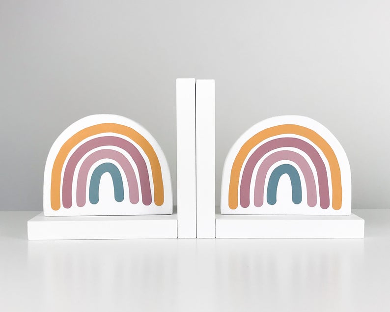 Boho Nursery Rainbow Bookends