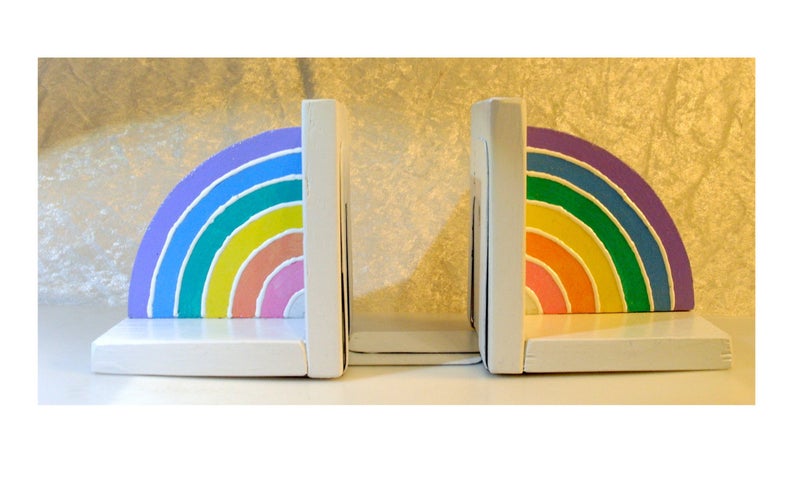 Simple Rainbow Bookends