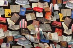 Antique Books Fabric 