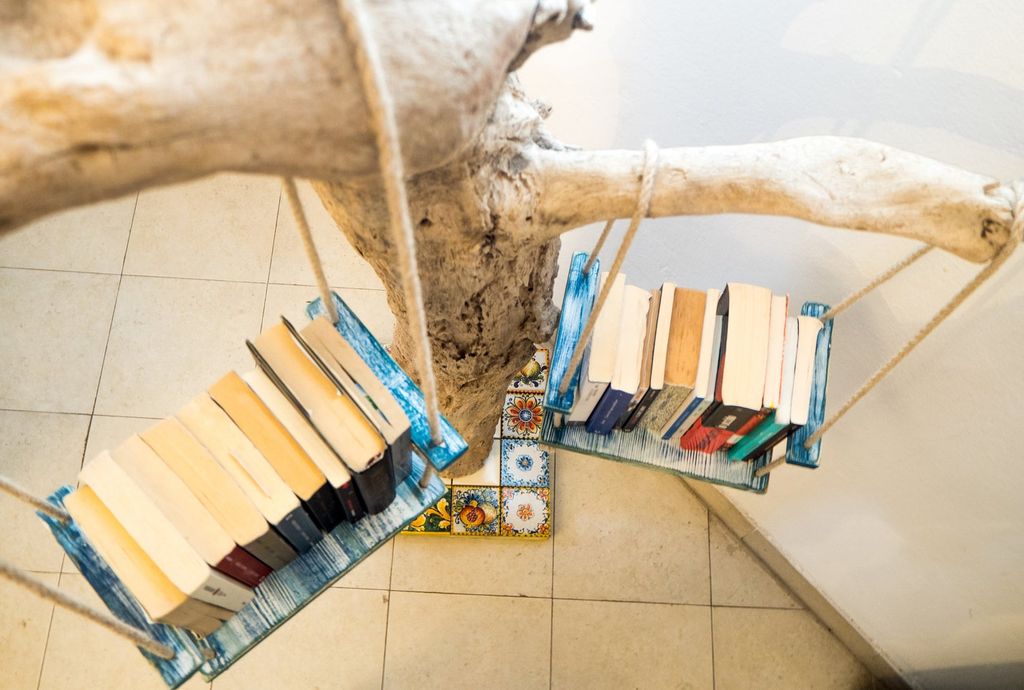 hanging driftwood shelf