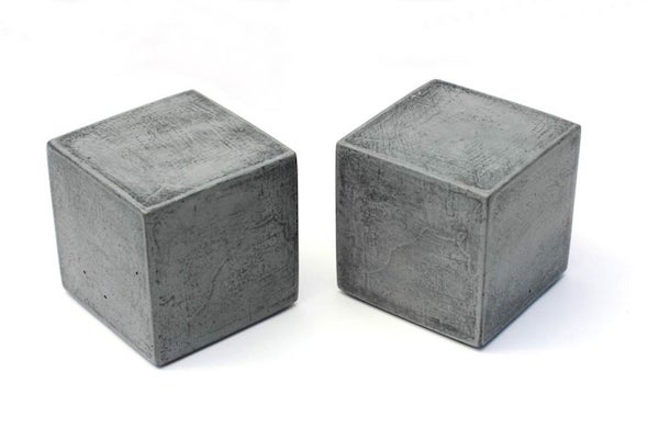 Concrete cubes.