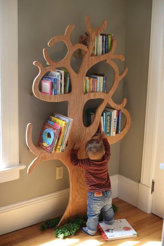 curvy tree bookshelf