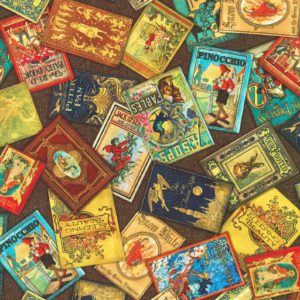 Vintage Books Fabric