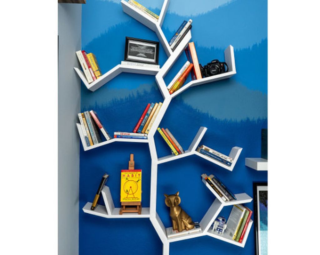 white tree bookshelf