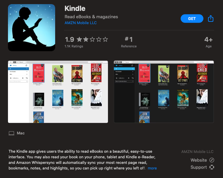 amazon kindle mac os