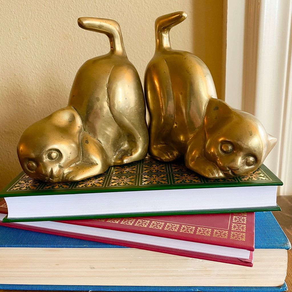 Hard and Heavy Brass Bookends For Your Shelves - 3