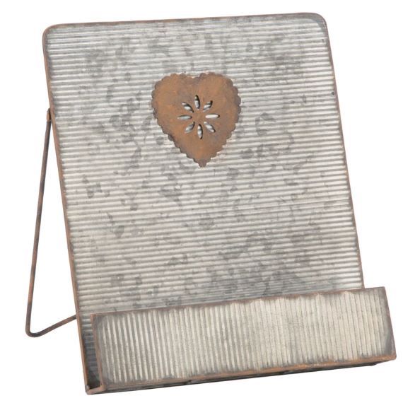 Brown portable book stand. A heart is imprinted at the top. Link: https://secure.img1-fg.wfcdn.com/im/60020946/resize-h800-w800%5Ecompr-r85/8776/87764634/default_name.jpg