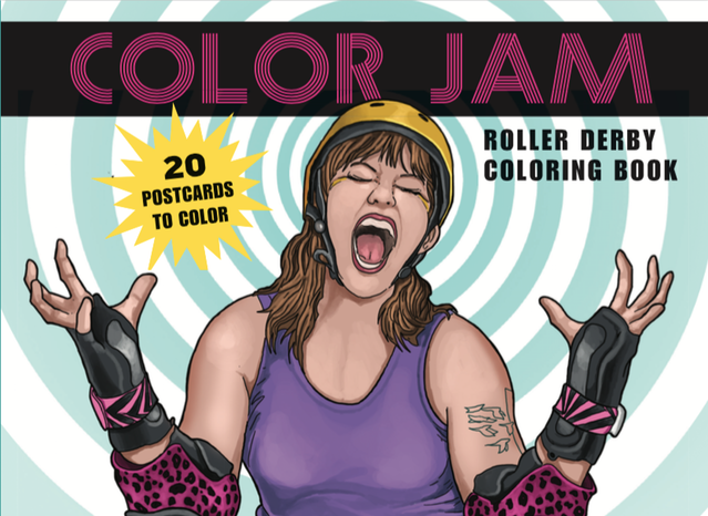 Color Jam Roller Derby Coloring Book by Margot Atwell 