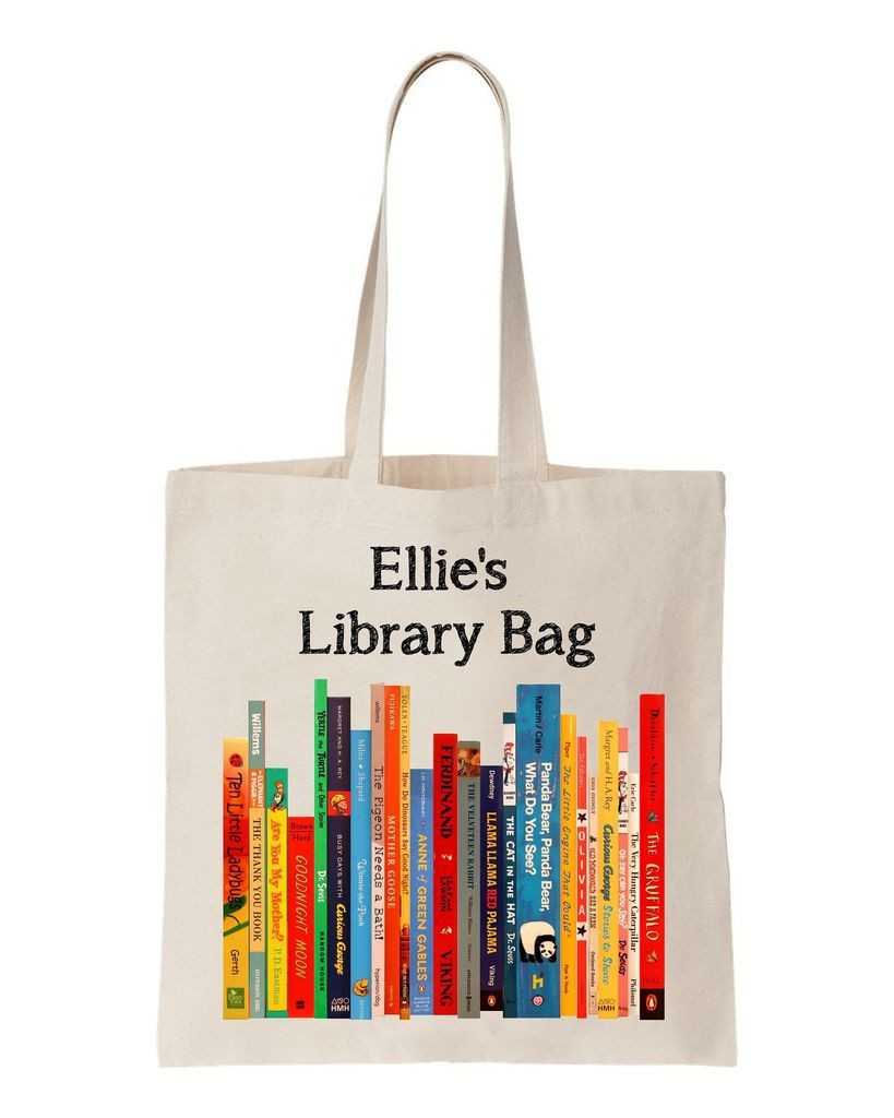 Stack of Library Books Tote Bag Aesthetic Tote Bag Cute Tote 