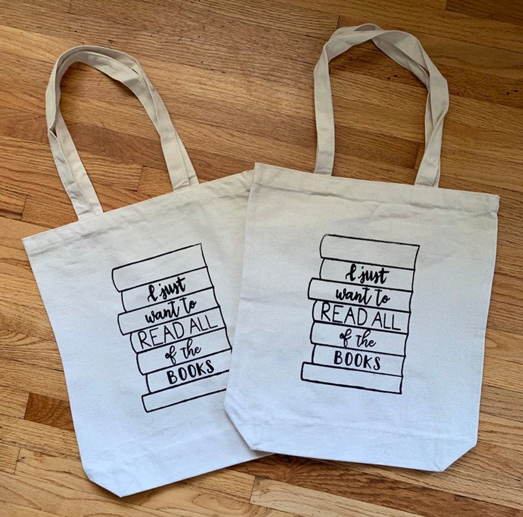 reading tote bag