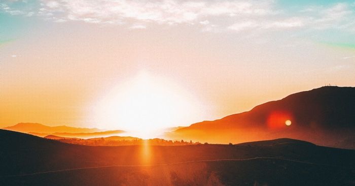 sunrise over mountains